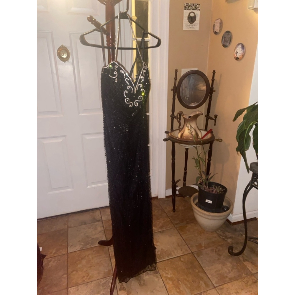 Women's Creative Creations Black Beaded Gown Size 12